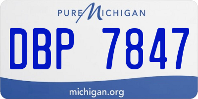 MI license plate DBP7847