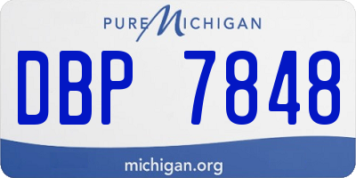 MI license plate DBP7848