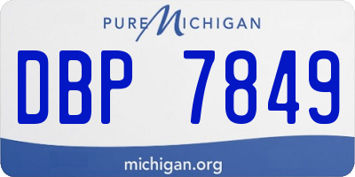 MI license plate DBP7849