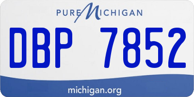 MI license plate DBP7852
