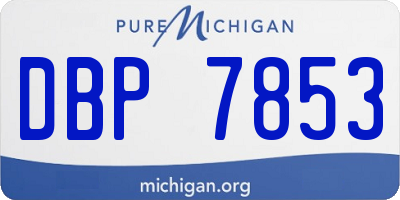 MI license plate DBP7853