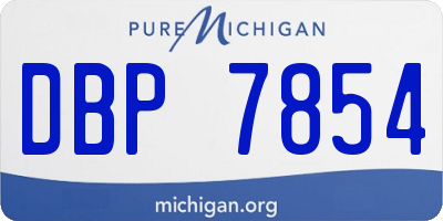 MI license plate DBP7854