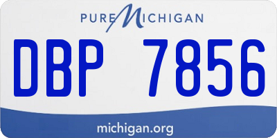 MI license plate DBP7856