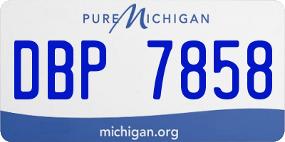 MI license plate DBP7858