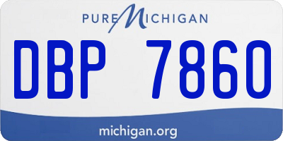 MI license plate DBP7860