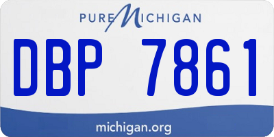 MI license plate DBP7861