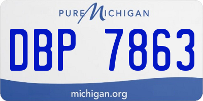 MI license plate DBP7863