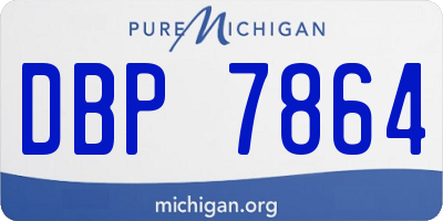 MI license plate DBP7864