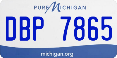 MI license plate DBP7865