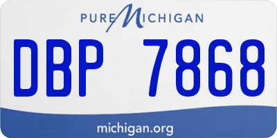 MI license plate DBP7868