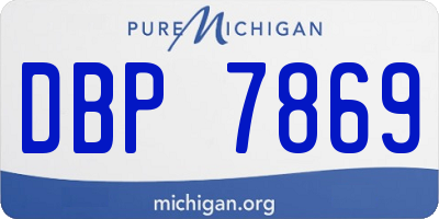 MI license plate DBP7869