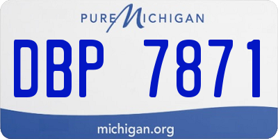 MI license plate DBP7871
