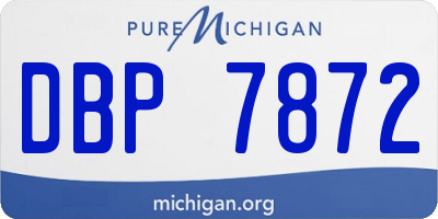 MI license plate DBP7872