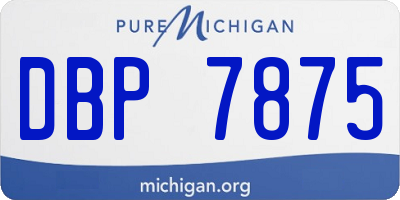 MI license plate DBP7875