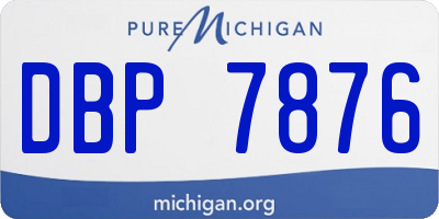 MI license plate DBP7876