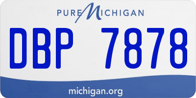 MI license plate DBP7878