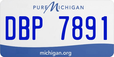 MI license plate DBP7891