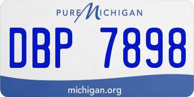 MI license plate DBP7898