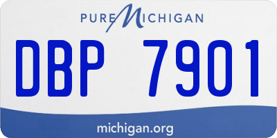MI license plate DBP7901