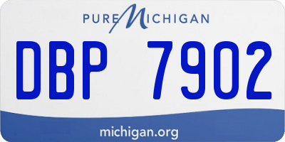 MI license plate DBP7902