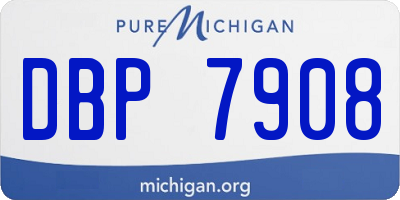 MI license plate DBP7908
