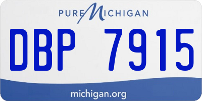 MI license plate DBP7915