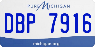 MI license plate DBP7916