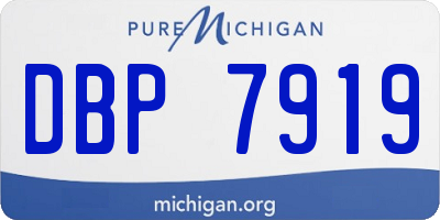 MI license plate DBP7919