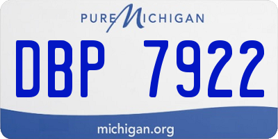 MI license plate DBP7922