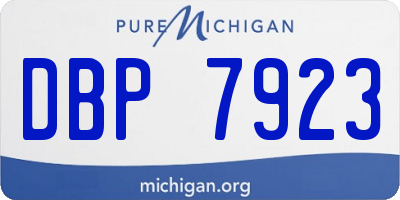 MI license plate DBP7923
