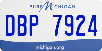 MI license plate DBP7924