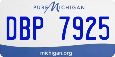 MI license plate DBP7925