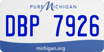MI license plate DBP7926