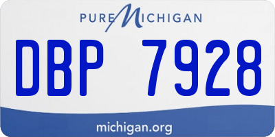 MI license plate DBP7928