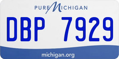 MI license plate DBP7929