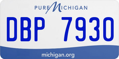 MI license plate DBP7930