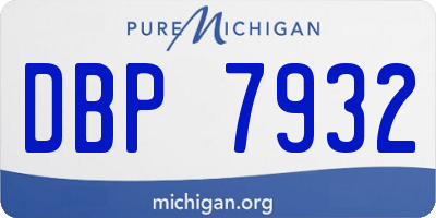 MI license plate DBP7932