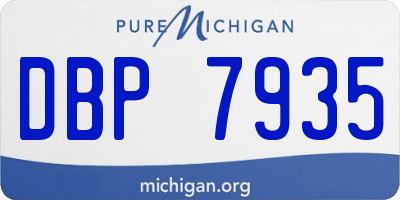 MI license plate DBP7935