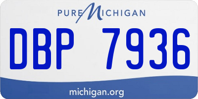 MI license plate DBP7936