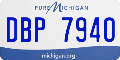 MI license plate DBP7940