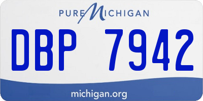 MI license plate DBP7942