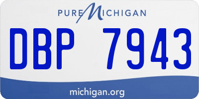 MI license plate DBP7943