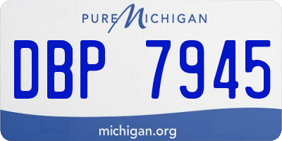 MI license plate DBP7945