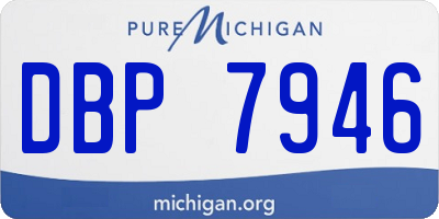 MI license plate DBP7946