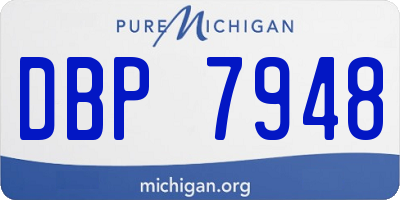 MI license plate DBP7948