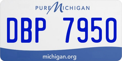 MI license plate DBP7950
