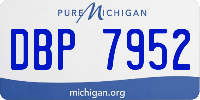 MI license plate DBP7952