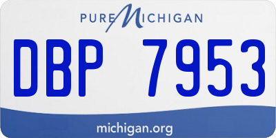 MI license plate DBP7953