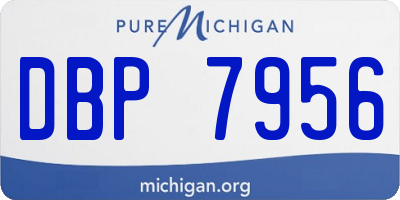 MI license plate DBP7956