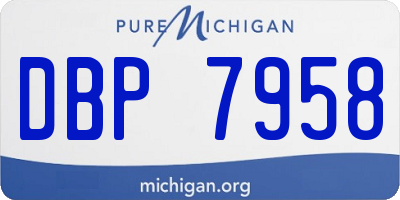 MI license plate DBP7958